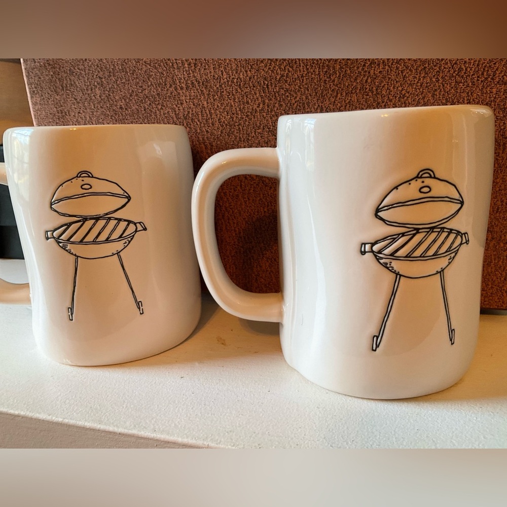 White BBQ King and Grill Master Mug Set - Picture 3 of 6